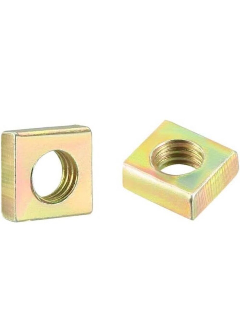 Square Nuts, M5x8mmx3mm Yellow Zinc Plated Metric Coarse Thread Assortment Kit